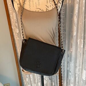 Tory Burch Black Crossbody Bag with Chain Strap